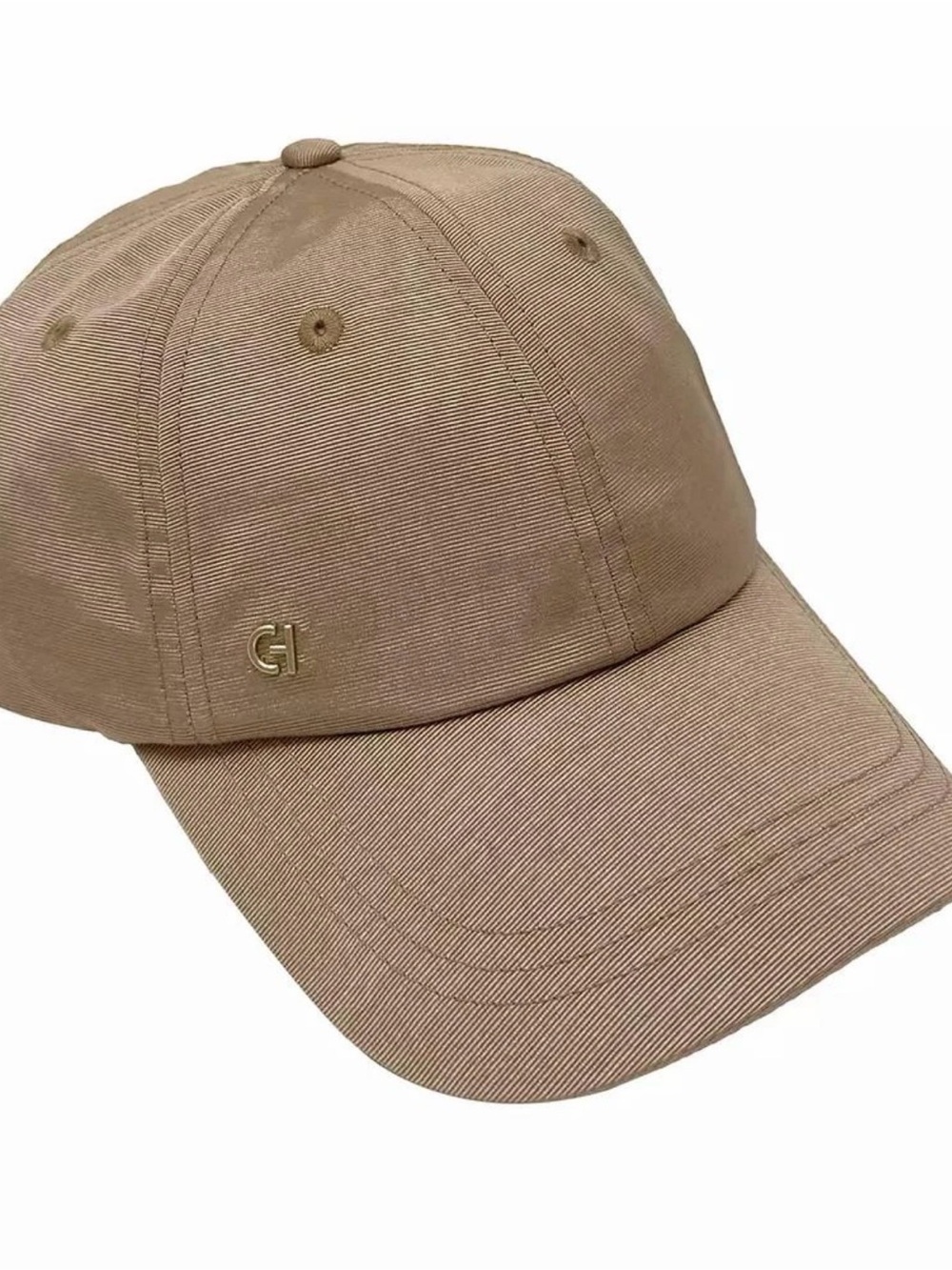 Cole Haan Beige Baseball Cap with Gold Logo